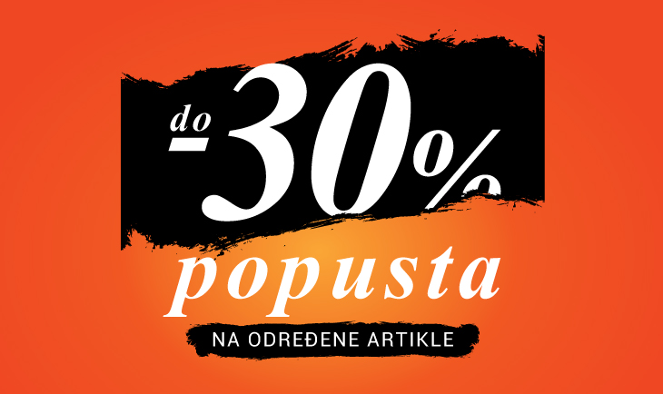 Do -30% na određene artikle