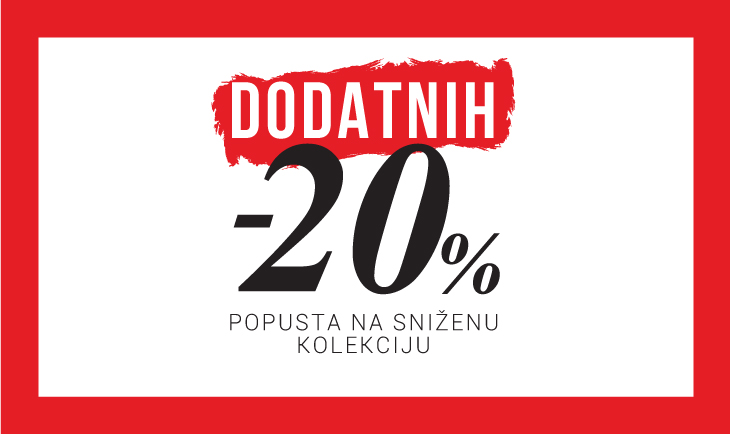 Dodatnih -20% na sniženi dio kolekcije JZ19