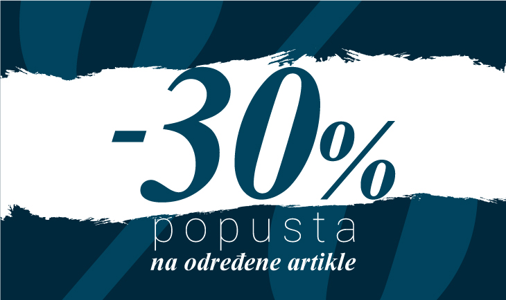 30% na određene artikle iz nove kolekcije