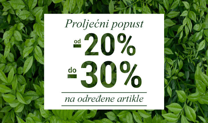 Proljećni popust od 20% do 30%