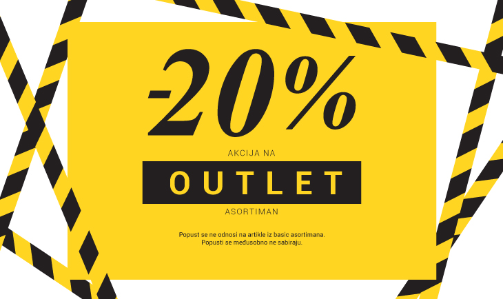 20% popusta na outlet asortiman