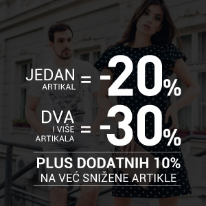 Akcija 1 arikal 20%; 2 ili više 30% popusta